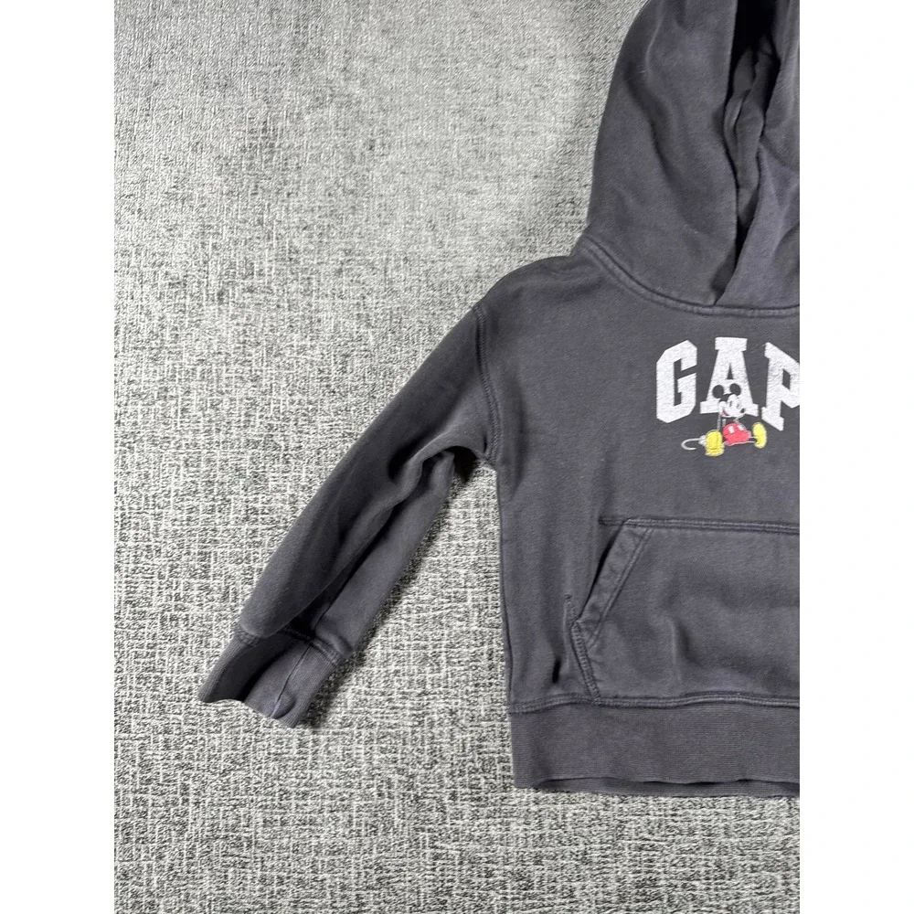 Gap x Disney Mickey Mouse Hoodie Toddler Boys 3T‎ Faded Black Arch Sweatshirt